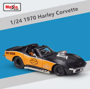 1/24 Maisto Diecast 1970 Harley-Davidson Corvette